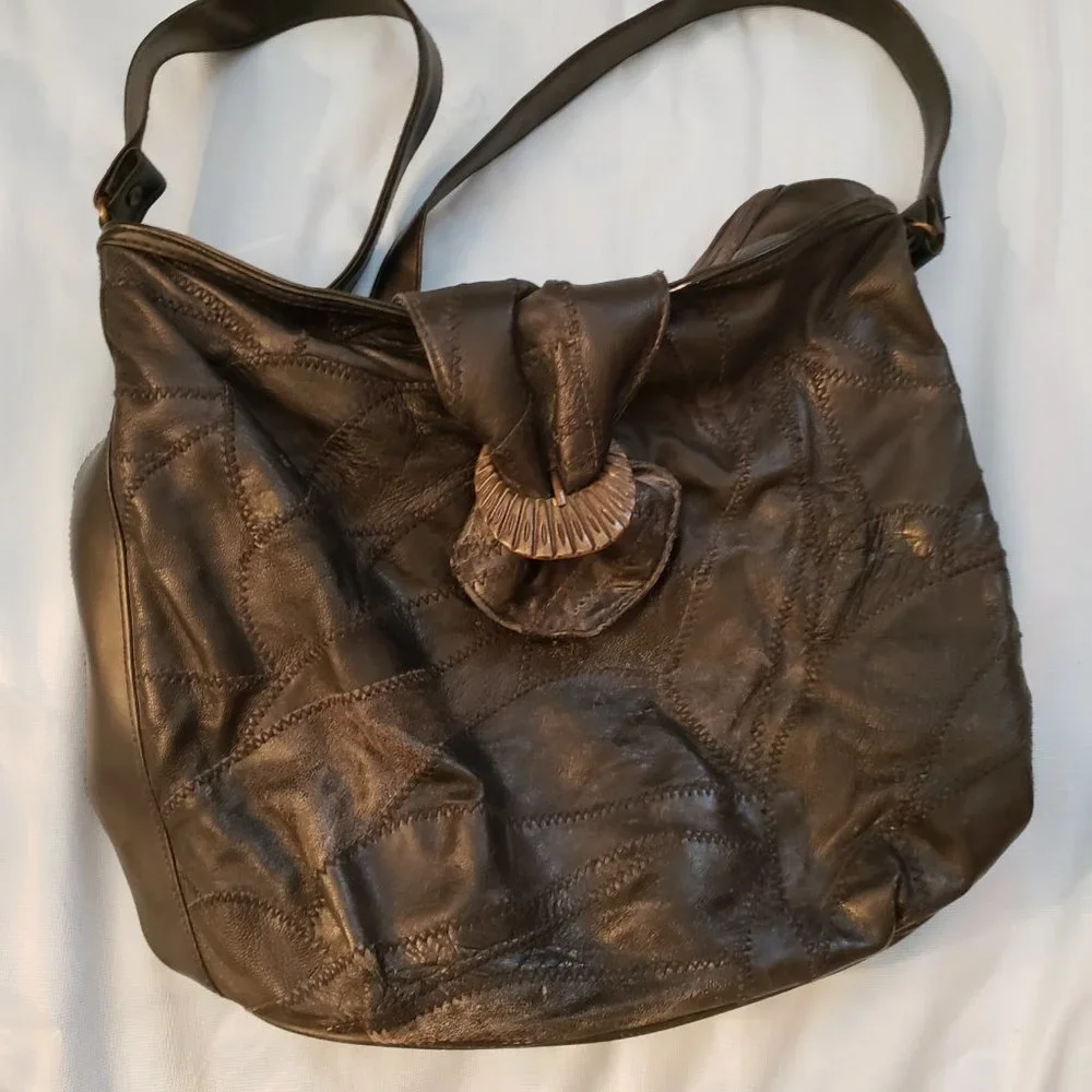 MultiSac Burgundy Handbag W/ Two Black Hobo Bags